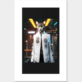 Cyberpunk Cat - Modern Digital Art Posters and Art